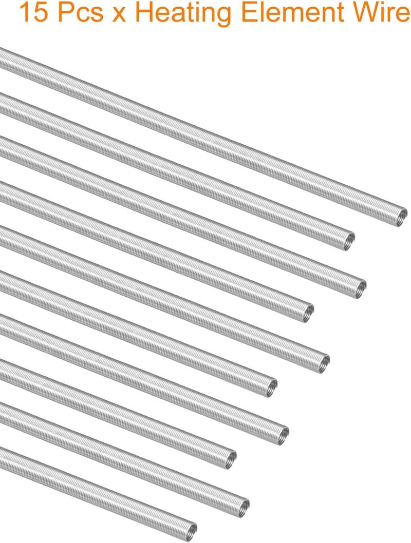 Rebower Heating Element Coil Wire Kiln Furnace Heater Wire [for Metal Casting, Heat Treating,] - AC220V 500W / AC110V 125W /4mm x 200mm /15 Pcs - Image 4